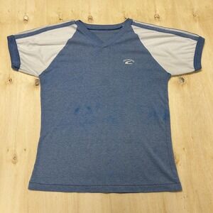 Vintage 70s 80s Pro Sports Shirt Mens Small Blue Colorblock Raglan Athletic Top